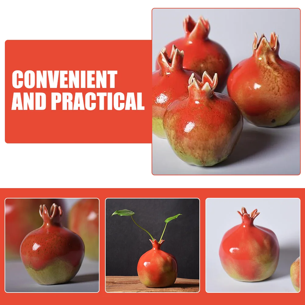 

Ceramic Pomegranate Vase Artistic Flower Arrangement Decorative Floral Vase Desk Home Decor Floral Vases Dried Flower Holder
