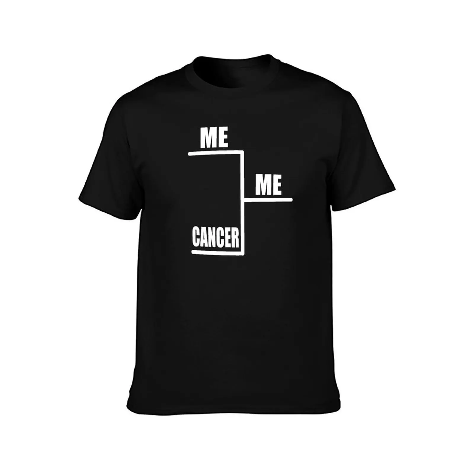 Me Vs. Cancer Bracket T-Shirt Basic Simple Design Short Sleeve Shirt T-Shirt