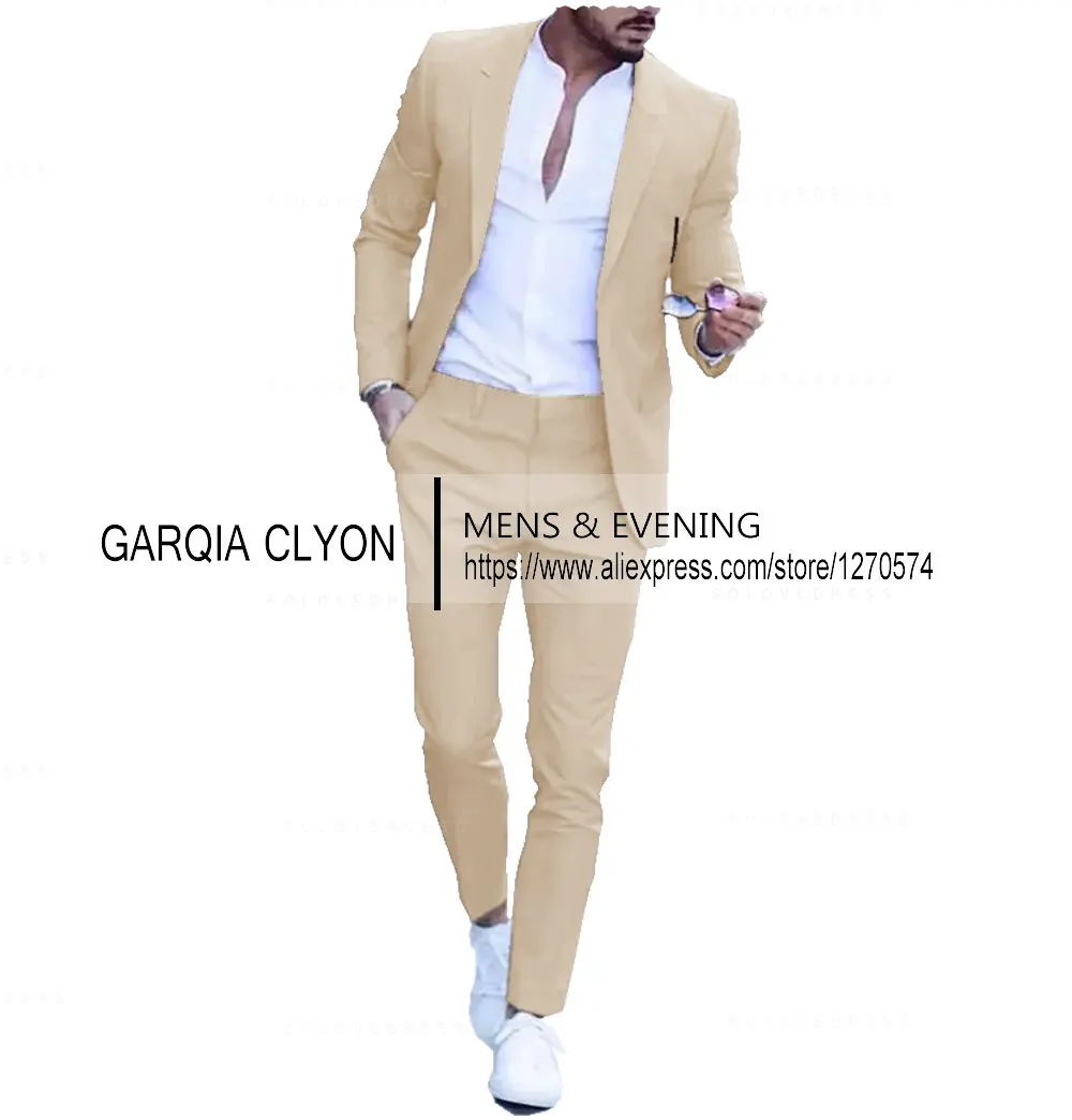 Grey/Brown Causal Double-Breasted Men Suits Suit Groom Tuxedos for Wedding Suit Shawl Lapel Two Piece (Blazer+ Pants) 2023