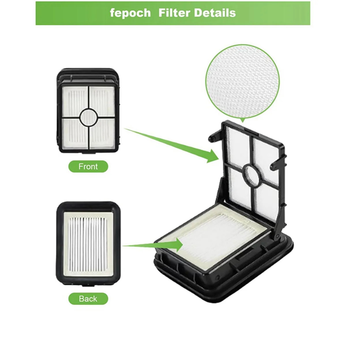 قطع غيار فلتر الكناس لجزء المكنسة الكهربائية من سلسلة CrossWave Pet 1866/1868/1926/1785 1613568 /161-3568, 1608684