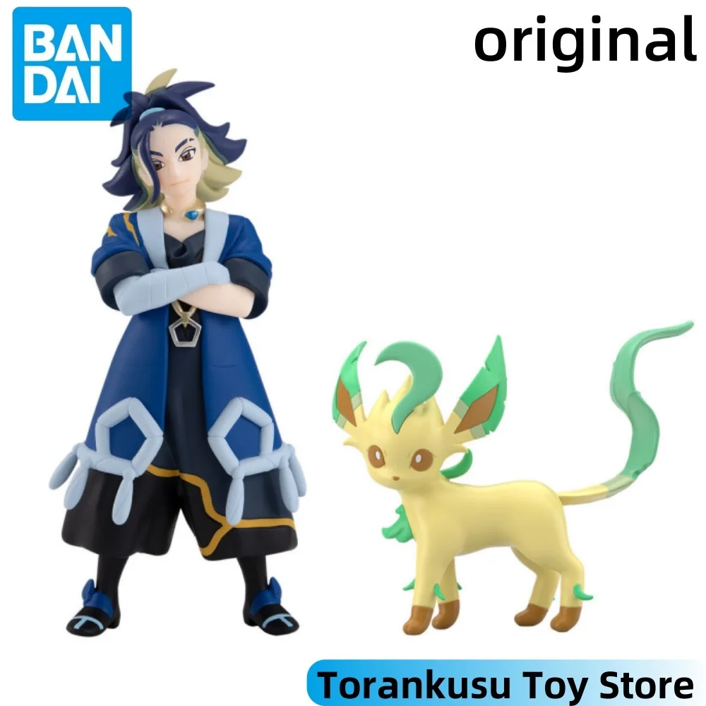 bandai-pokemon-anime-scale-world-adaman-leafeon-action-figures-model-figurine-original-figuarts-decoration-toys-collection
