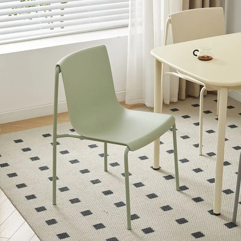 

Cream Wind Household Dining Chair Plastic Chair Dining Table Chair Thickened Adult Backrest Leisure Chairs Outdoor