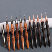 Sweet-Z 5pcs Liner Brush Details Nail Brush Sandalwood Handle Nail Salon Nail Art Tool Nails supplies For manicure Wholesale