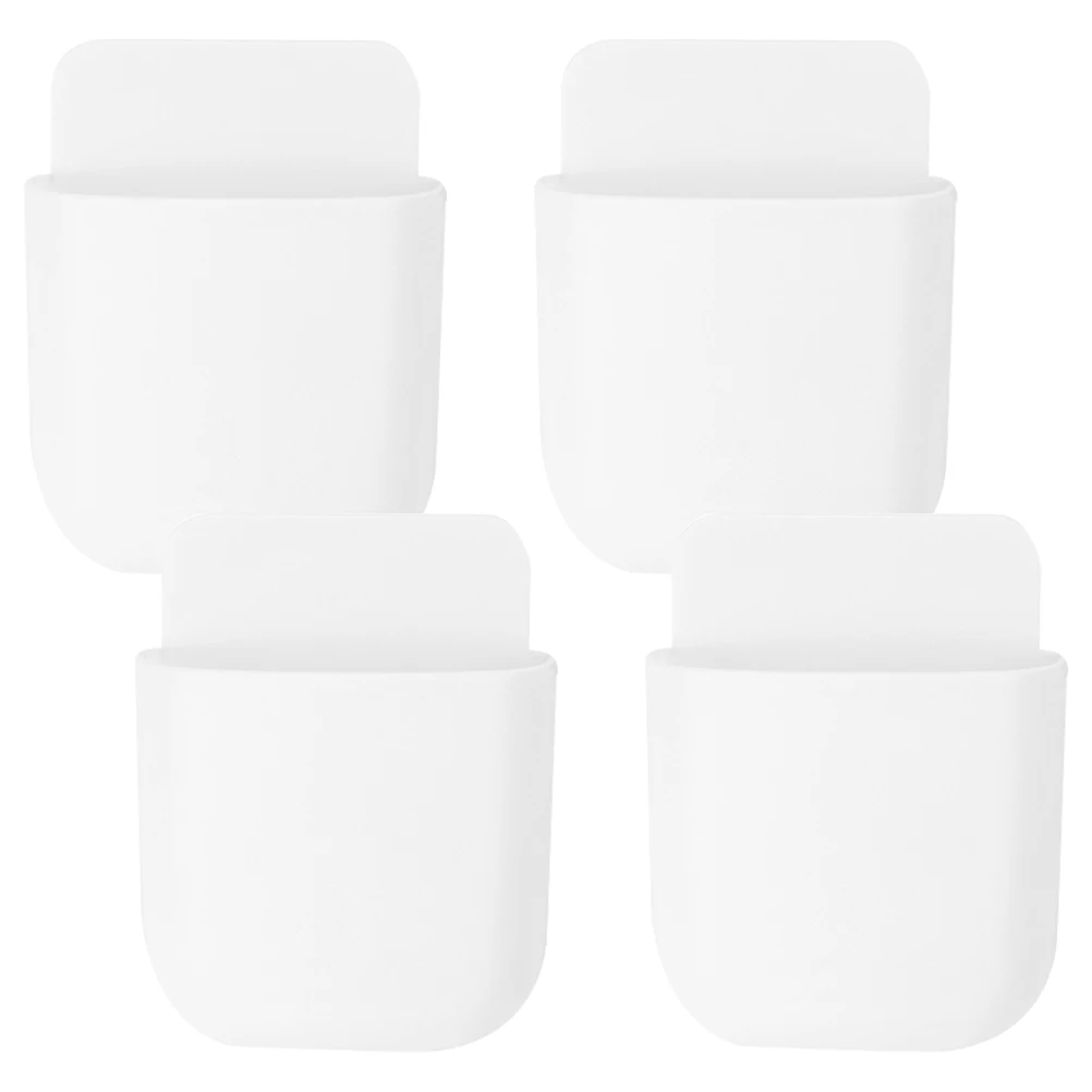 

4 Pcs Remote Control Storage Box Wall Remote Control Holder Mounted ganizer Adhesive Smartphone Bracket Holder Cell St