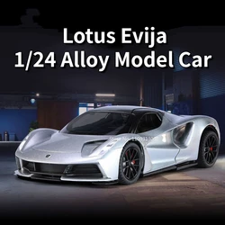 1/24 Lotus Evija Alloy Model Cars Toys Simulation Doors Opened Sports Car with Light and Sound Vehicle for Children Boys Gifts