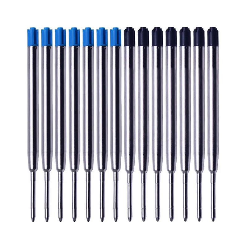 Recharges de stylos en métal remplaçables de 9.8cm, 10 pièces, 0.7mm, stylo à bille spécial de bureau, tiges de recharge pour écriture, papeterie de bureau