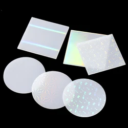 Holographic Laser Silicone Film Geometric Shape Light and Shadow Transfer Patch for DIY Coaster Tray Epoxy Resin Mold Decoration