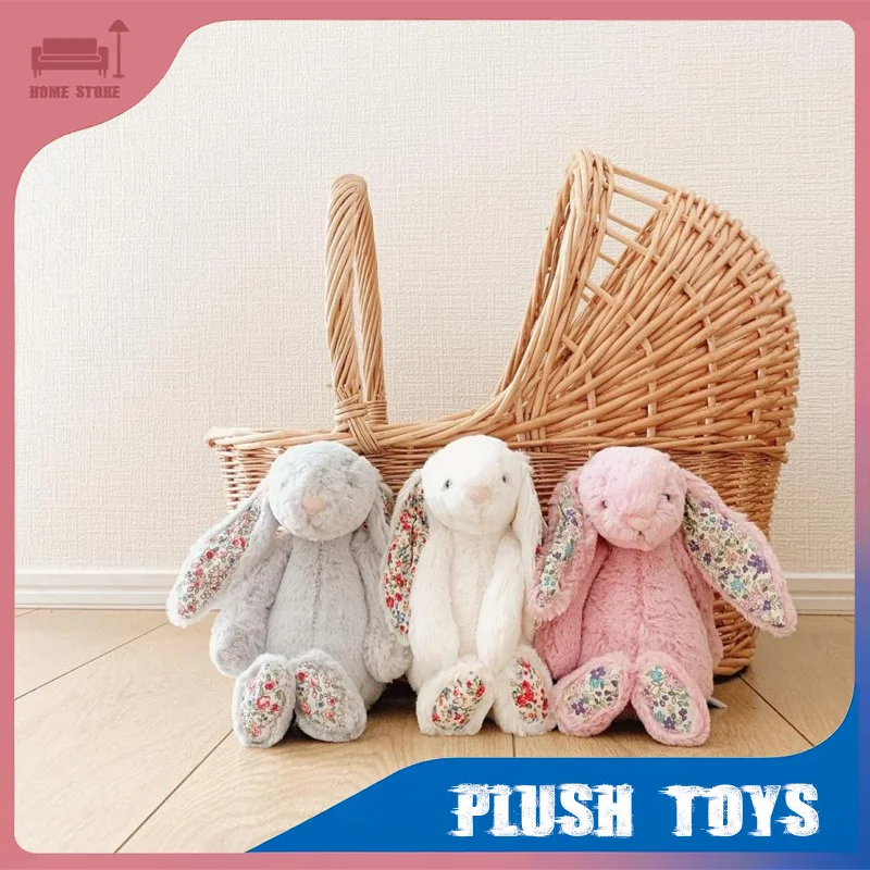 

Adorable Long Ears Rabbit Plush Toys Cute Soft Rabbit Stuffed Dolls Cartoon Sleeping Pillow for Room Decoration and Girls Gift