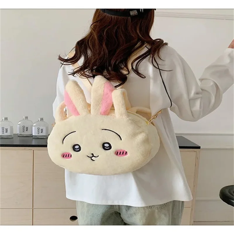 Nowy plecak Chiikawa Usagi Kawaii Miniso Crossbody pluszowa torba na ramię śliczne japońskie anime słodkie prezenty dla dziewczynek