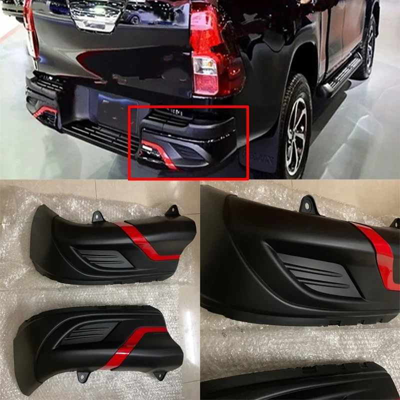 4X4 Auto Accessories For Toyota Hilux Revo Rocco 2015 2016 2017 2018 2019 2020 Pickup Car Rear Bumper Cover Protection Trims