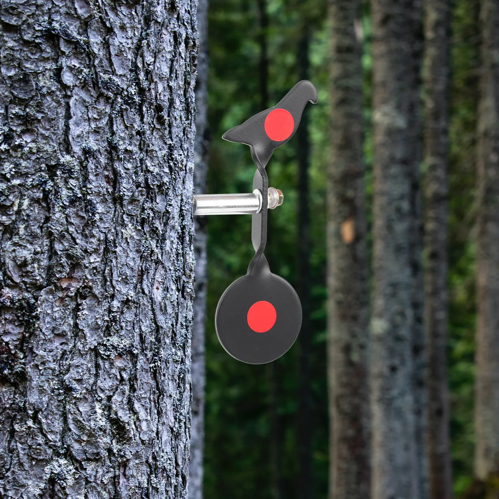 Tree Mounted Shooting Training Target Outdoor Alloy Hanging Rotatory Sturdy Metal Game Target for Skill Practice