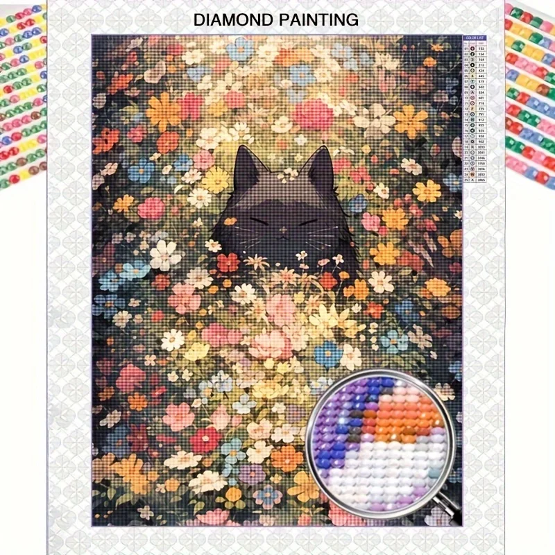5D Vollbohr-Runddiamant-Malset Mosaik-Kunsthandwerk für Anfänger, Leinwand-Wanddekoration für Zuhause, Wohnzimmer, Büro