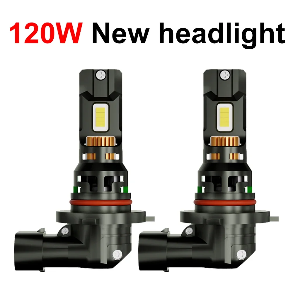 2x 9005 9006 HB3 HB4 H4 H7 H11 H8 H16 120W LED Headlight Bulb Car Headlamp Auto Lamps Cooling Fan Turbo Fin Copper 1:1 Led 12V