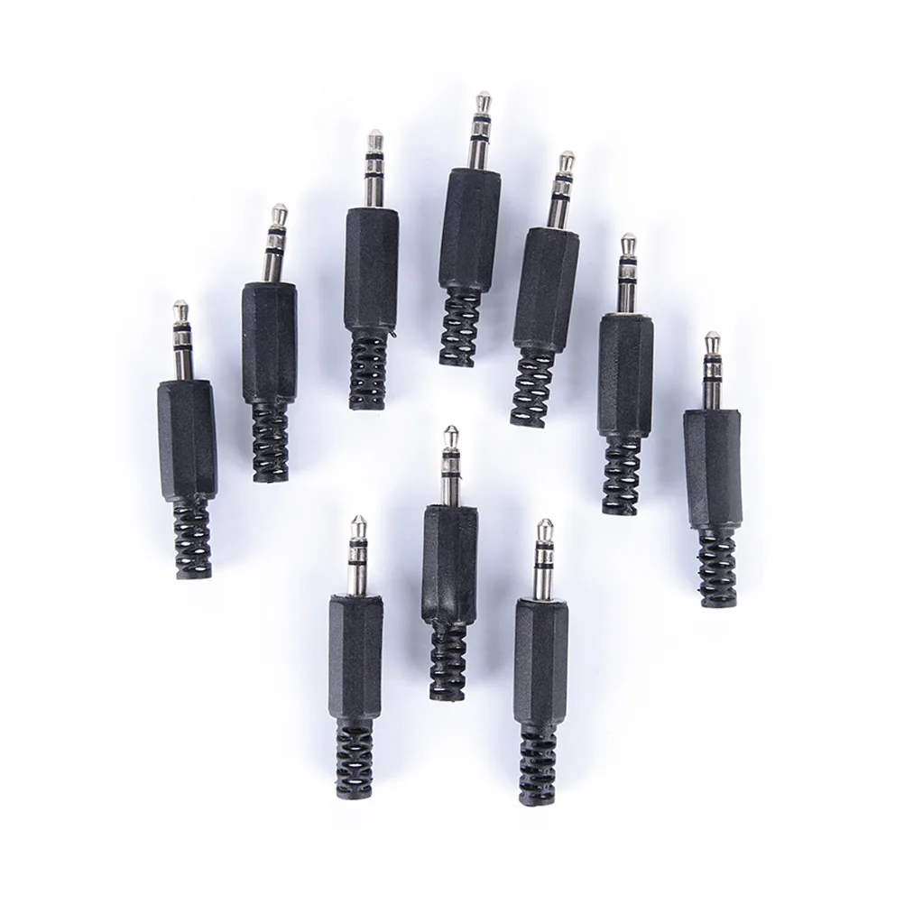 10Pcs 3.5 stereo plug 3.5mm Audio Jack Plug   Headphone male Connector Home use