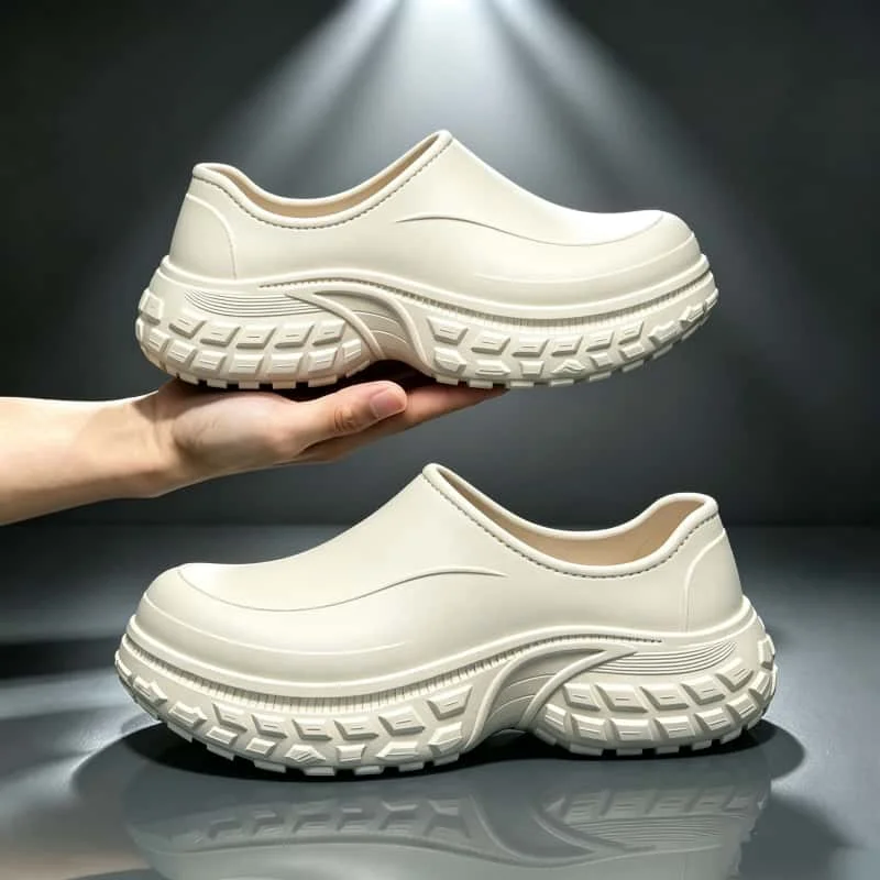 Eva Chef Shoes for Men and Women, Thick-Soled, Soft-Soled, One-Piece, Waterproof, Oil-Proof, Non-Slip, Slip-On Kitchen Work Shoes
