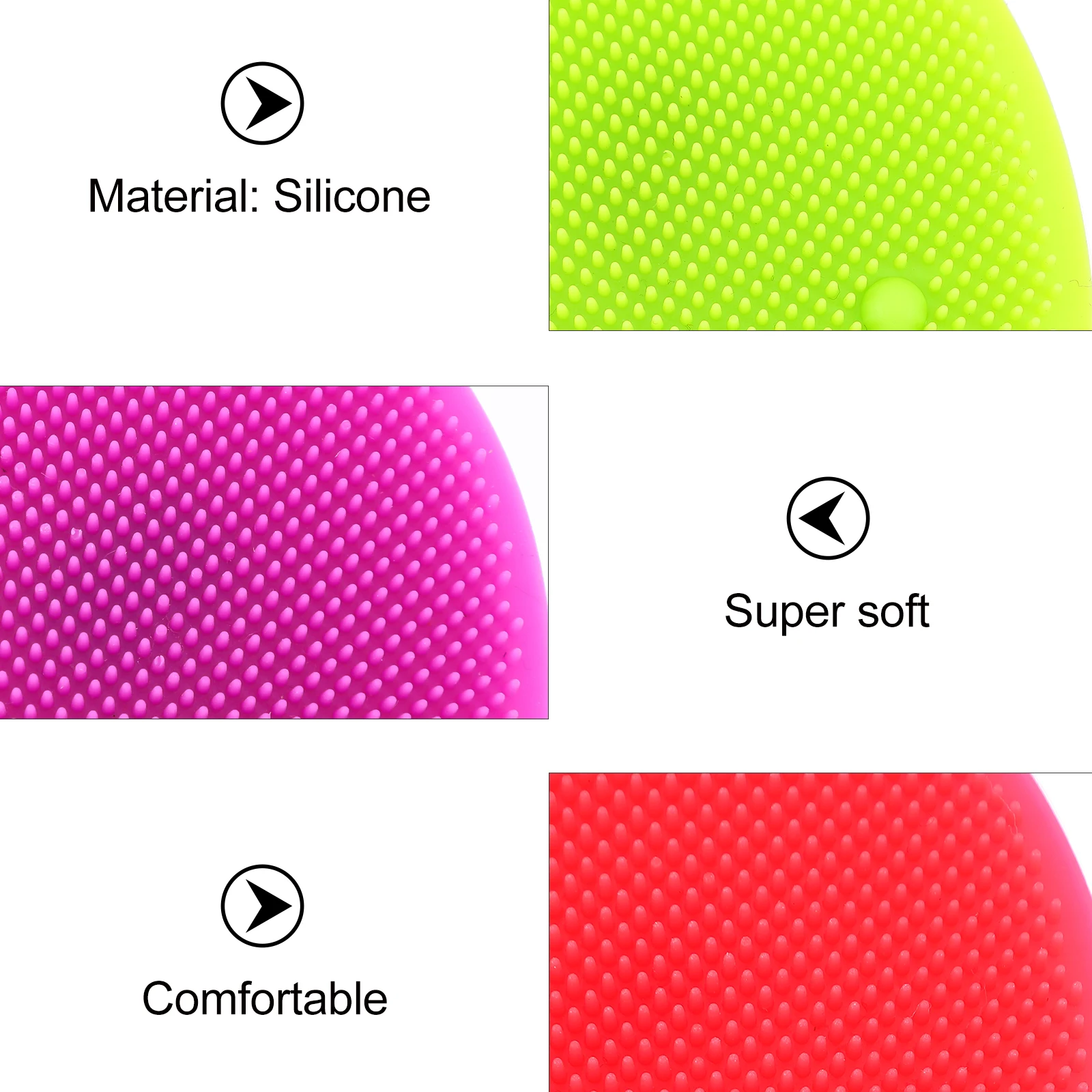 

4Pcs Silicone Facial Brushes Elastic Deep Cleaning Face Cleansing Tools Soft Face Massager Home Travel Use Multi Color