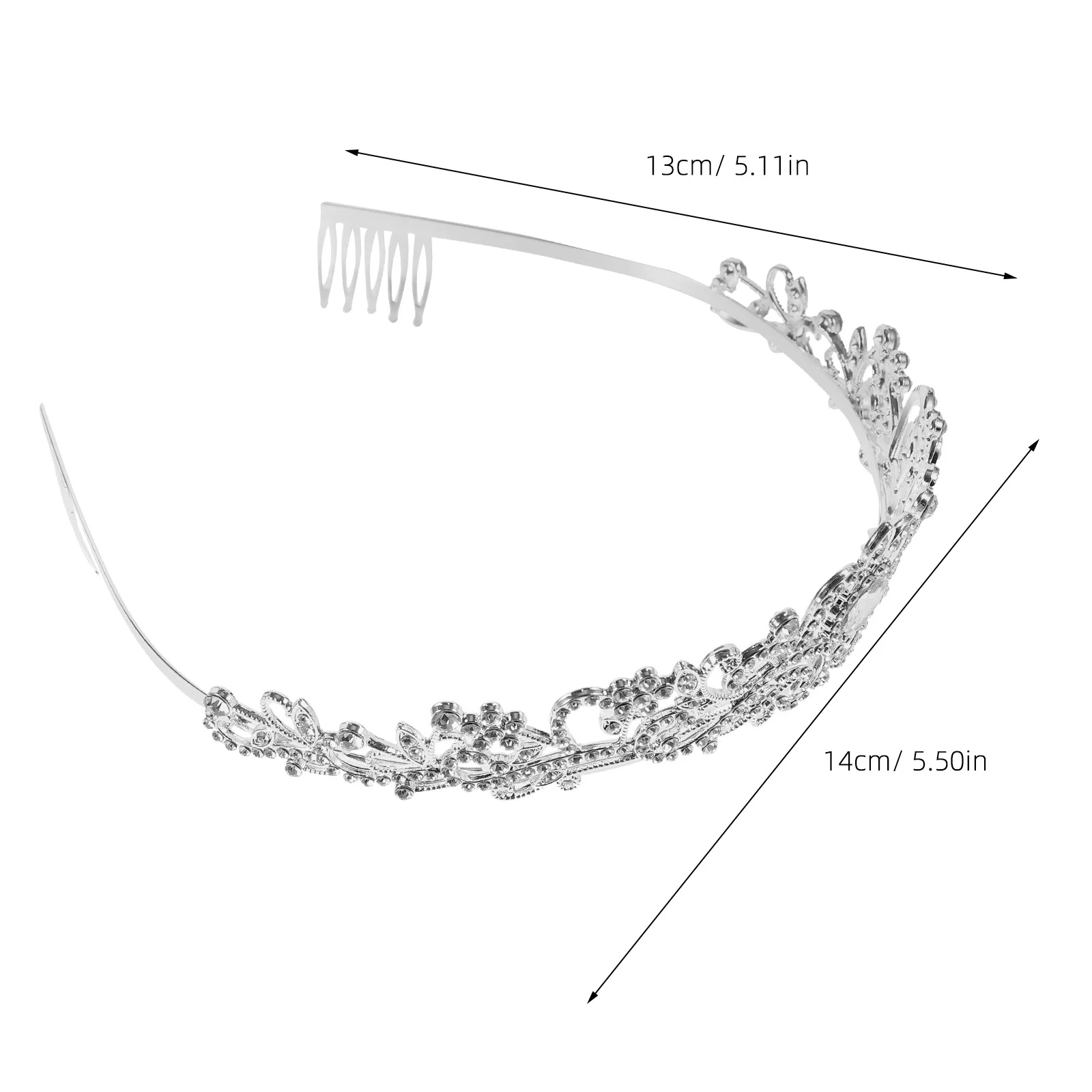 

Prom Queen Sash Crown Headdress Set White Satin Crystal Rhinestone Comb Graduation Party Wedding Cosplay Accessory