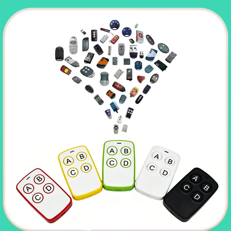 280-868MHz Auto Copy Remote Control Electric Garage Door Opener Remote Controller Duplicator Cloning Code 4 Keys Transmitter