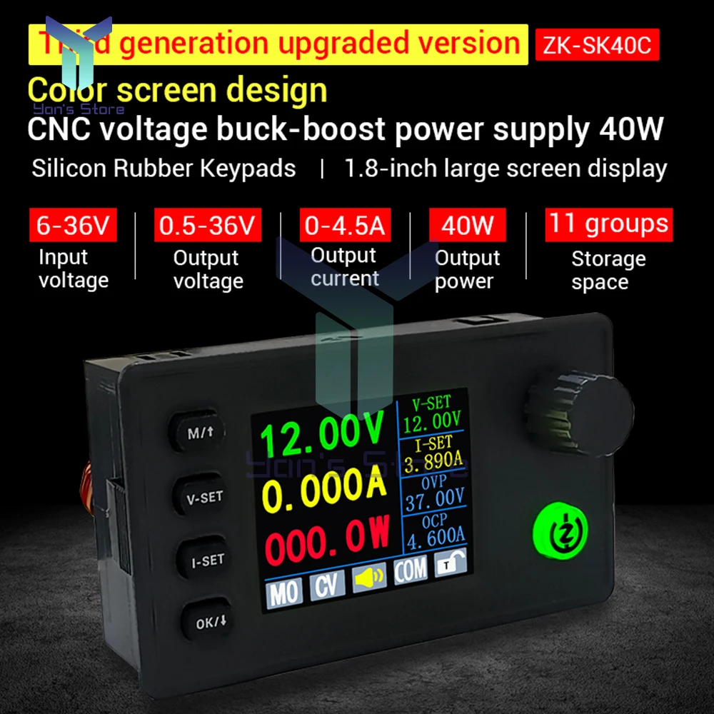 SK40C CNC zwiększający zasilacz ze stopniowaniem Regulowane napięcie i stałe napięcie Moduł ładowania prądu stałego 6-36V