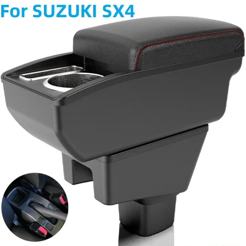 For SUZUKI SX4 Car Armrest box Storage box Cup holder Interior Dedicated Car Accessories