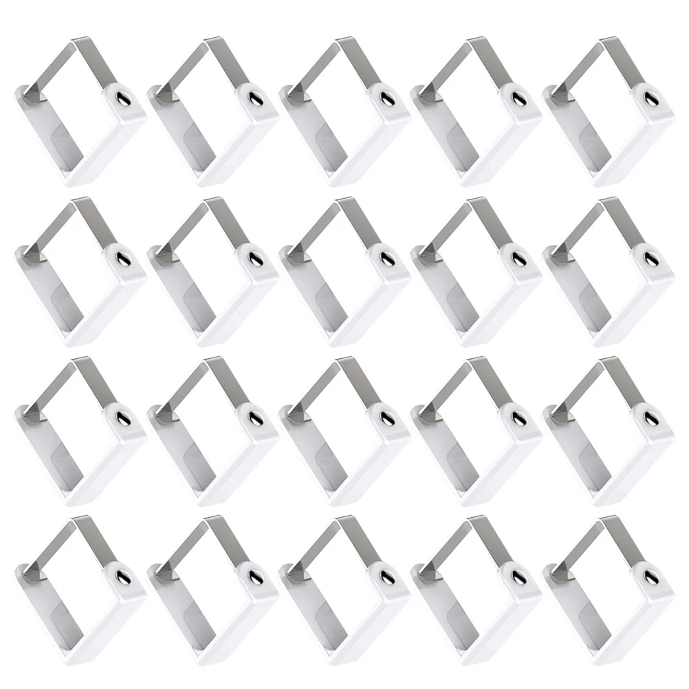 

20pcs Stainless Steel Tablecloth Clips Windproof Holders For Picnic Wedding Party Anti-Slip Clamp Secure Fastener Table