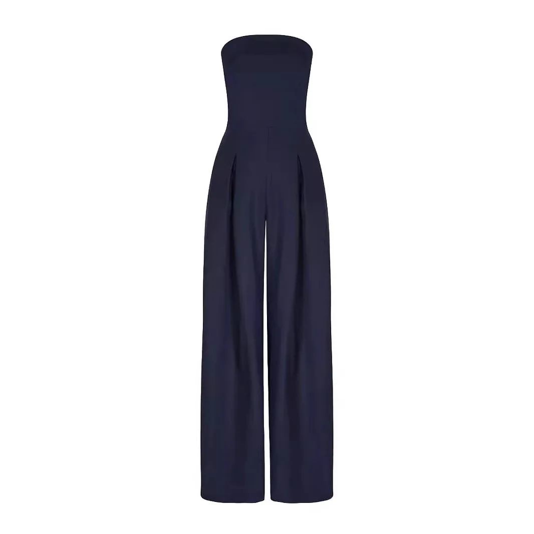 Cross-border foreign trade, independent station women's clothing, casual backless slim fit, temperament jumpsuit cw15521