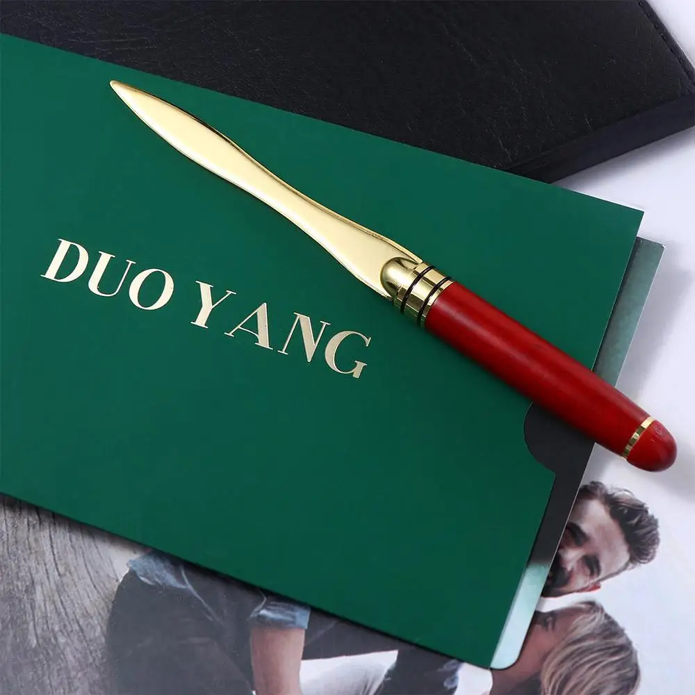 لوازم الرسائل أدوات مكتبية للطلاب أداة يدوية ذاتية الصنع مقبض خشبي فتاحة سريعة قطع الورق أداة فتاحة الرسائل فتاحة المغلفات #3