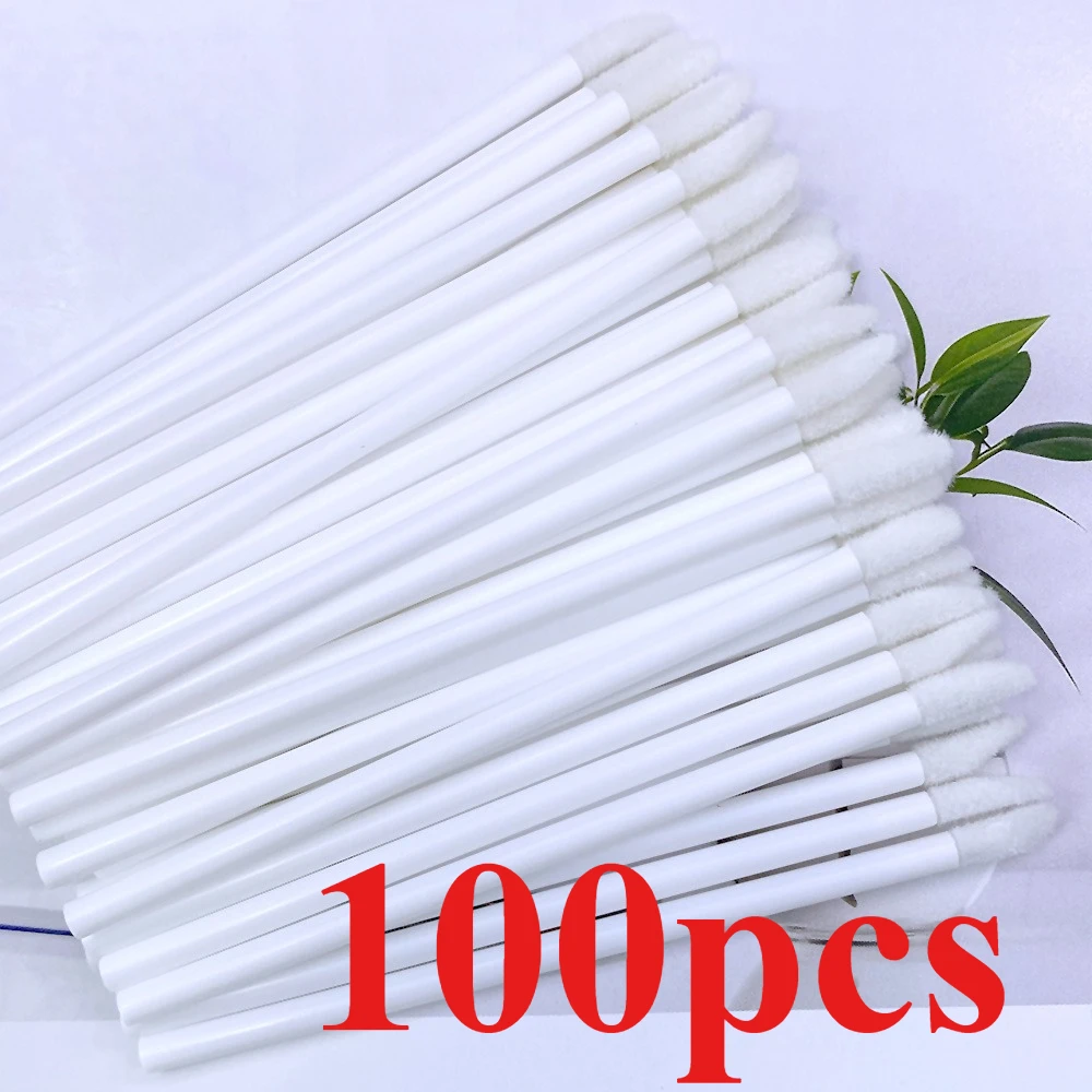 100 Stuks Wegwerp Lippenborstel Wimperverlenging Make-Up Kwasten Lash Extension Mascara Applicator Lipstick Wands Cosmetische Gereedschappen