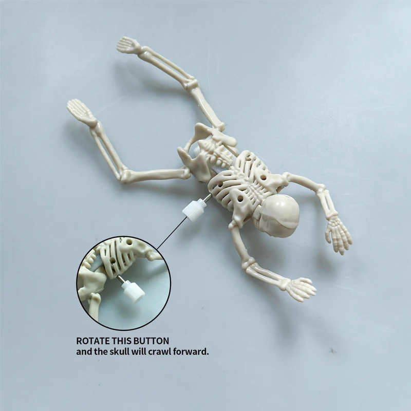 Zabawka na Halloween, puzzle, model do składania, skaczący szkielet, szkielet na sprężynie, model do składania, horror, parodia, lampka nocna.