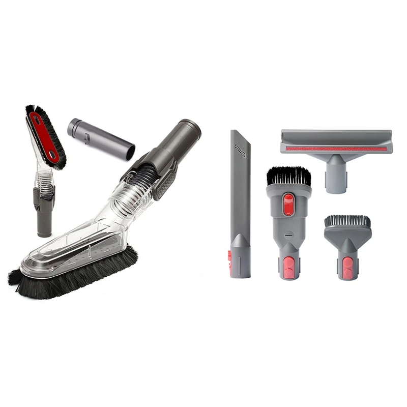 

ABGH-1 Pcs Flexible Anti-Static Brush Soft Dusting Brush & 4 Pcs Replacement Parts Attachments Tools Kit Brush