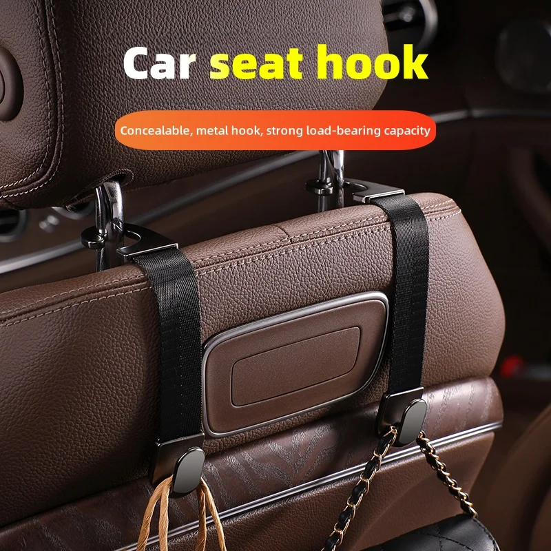 Car Headrest Hooks Hanger for Bags Seat Back Organizer Holder Clips Auto Fastener Hooks Car Storage Interior Accessories