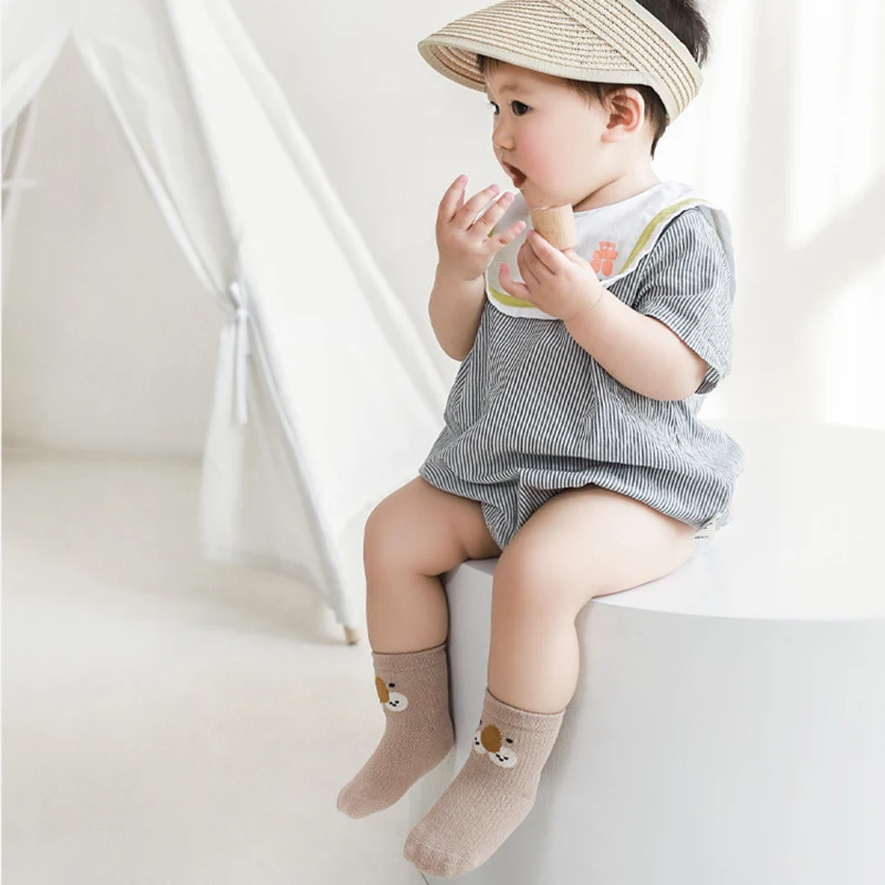 Cute 4 Pairs/set Summer Mesh Baby Mid Socks Newborn Toddler Elastic Thin Sock For Kids Boys Girls Soft Boneless Socks 0-8Y New