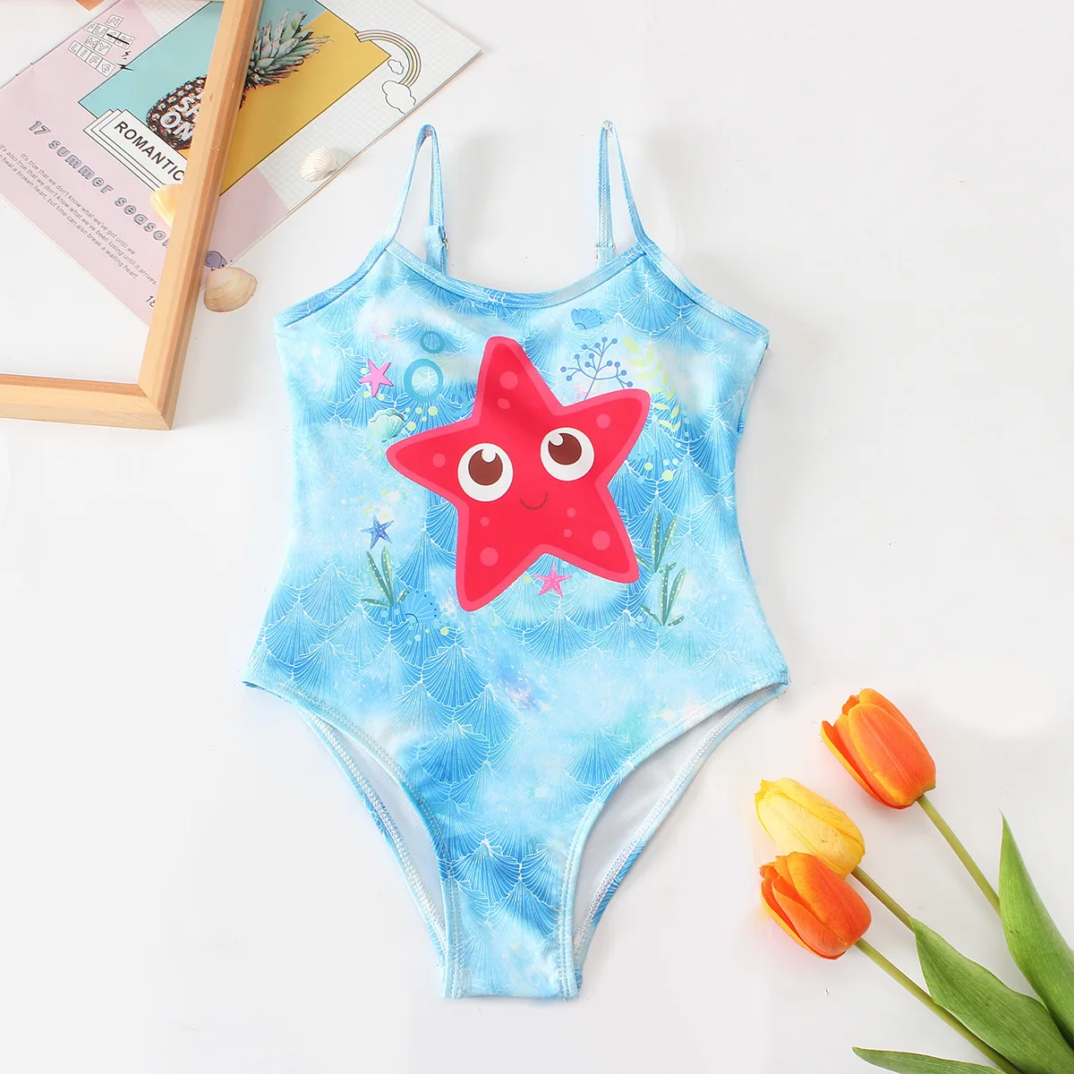 

Print Girls One Piece Swimsuit 8-12 Year Kids Swim Suit Teenagers Children's Swimwear 2026 Blue Bathing Suits Beach Bodysuit