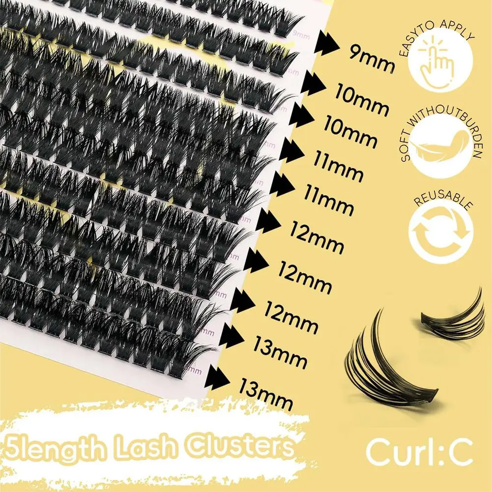 3D Fluffy False Eyelashes Single Cluster 80D Eyelashes Large-capacity Natural Extension Lash Makeup Tool