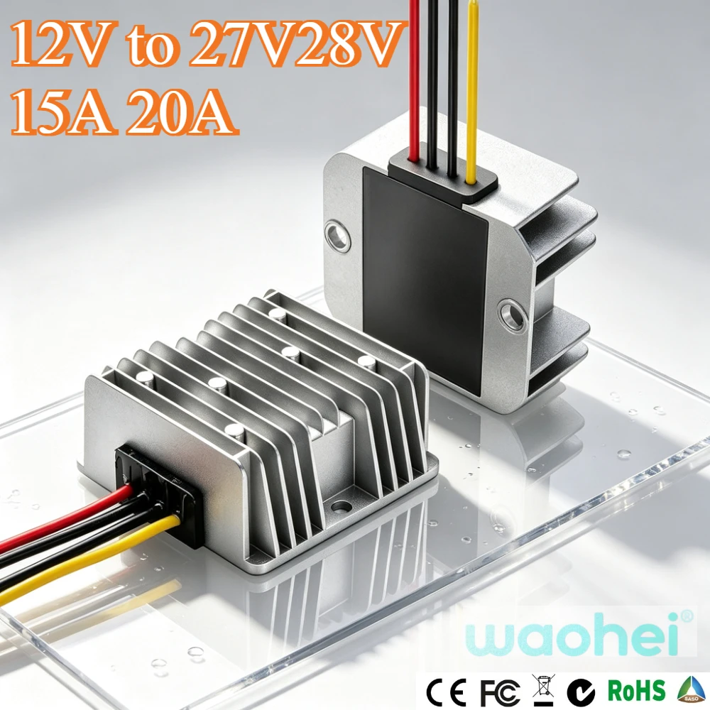 12V to 28V 27V 15A 20A DC to DC Step Up Boost Converter Switching Regulator Power Step Up Boost Supply Aluminum Shell ce