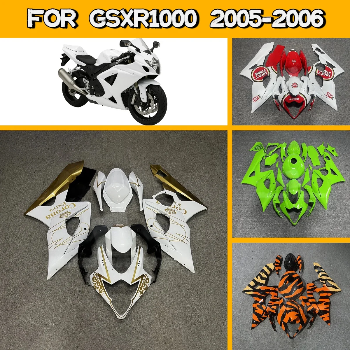 

For 2005 2006 Suzuki GSXR1000 Fairing Kit Injection Molded Parts 05 06 GSXR 1000 Motorcycle Fairings Set