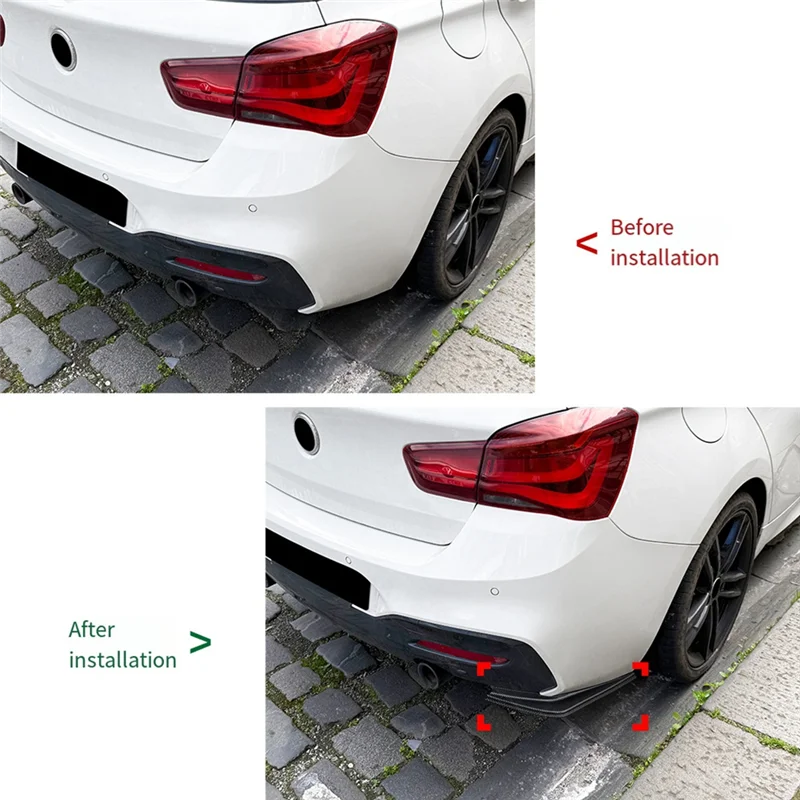 

Rear Bumper Side Splitters For BMW 1 Series F20 F21 LCI M Sport 2015-2019 Car Side Diffuser Trim