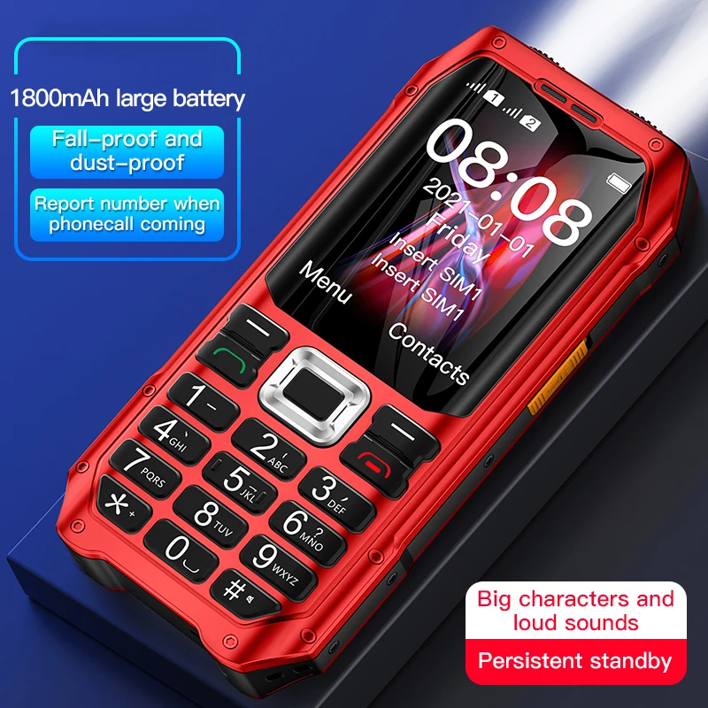 Imagem -02 - Soyes-anti-queda do Telefone Móvel com Alto-falante Lanterna para Elder Cell à Prova de Queda Dual Sim Cards Mp3 fm K80 Gsm 2g 1800mah