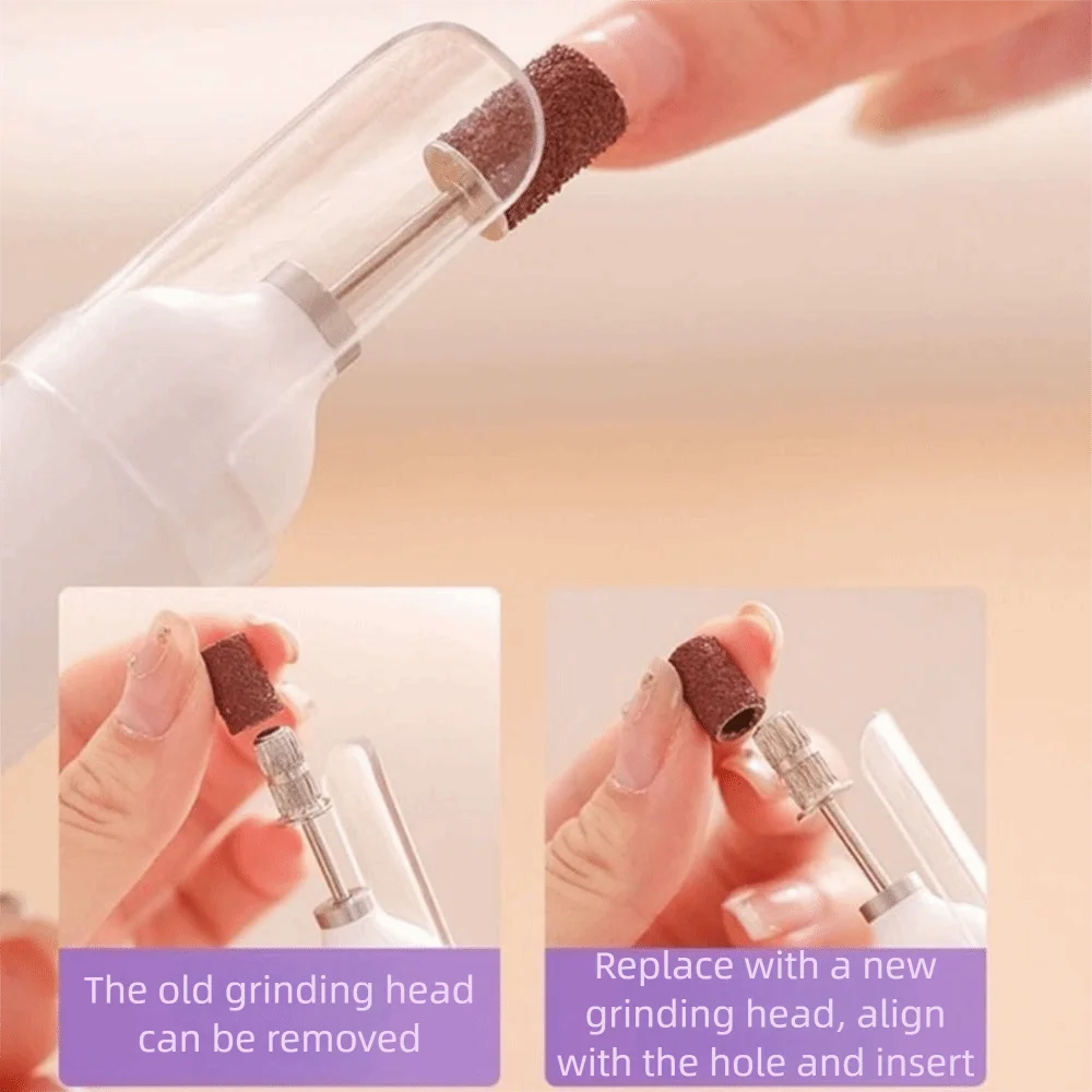 Handheld Electric Nail Polisher LCD Display Rechargeable Wireless Nail Dryer with UV Lamp Fast Curing Nail Grinder Kit for Home