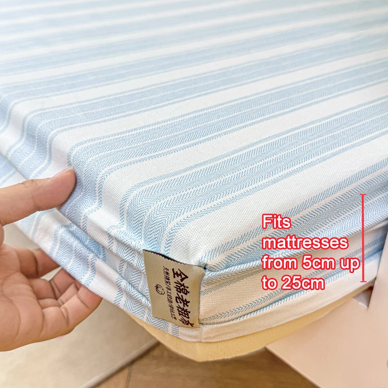 Gestreept, getextureerd 100% k - Fitted Bed Sheets Deep Pocket recensie en prijs