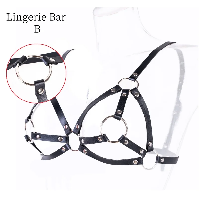BDSM حمالة صدر مجوفة الخيال الملابس الداخلية أطقم مع القابلة للإزالة سيليكون دسار المكونات الشرج سراويل للنساء دور اللعب الجنس لعب الكبار #3