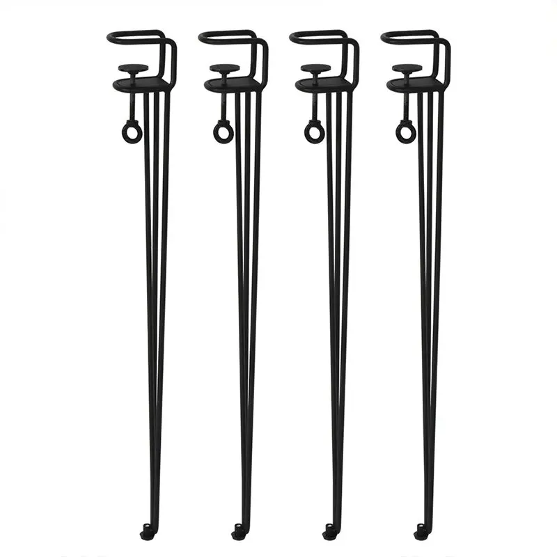 Outdoor Camping Table Legs No Drill F Clamp Metal Support DIY
