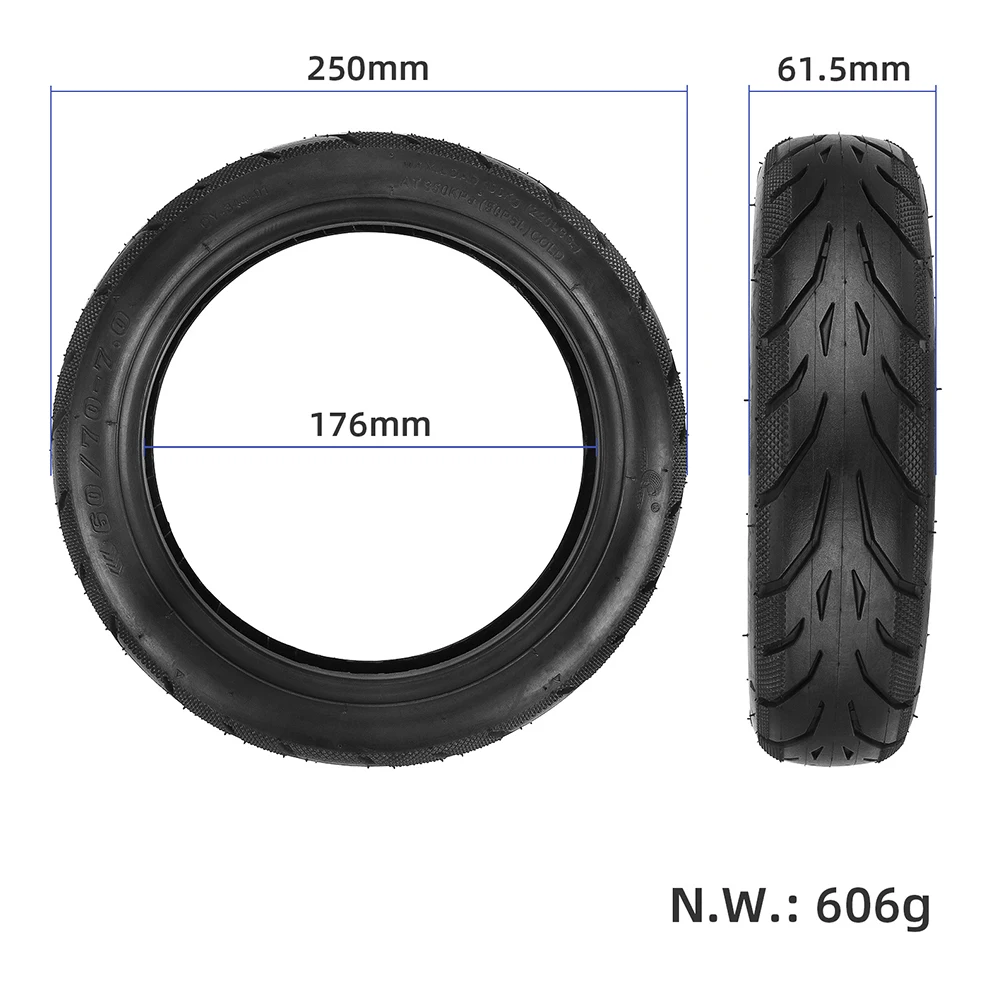 10 inch For Electric scooter tire 60/70-7.0 tubeless rubber construction compatible with 4Pro model wheel dimensions