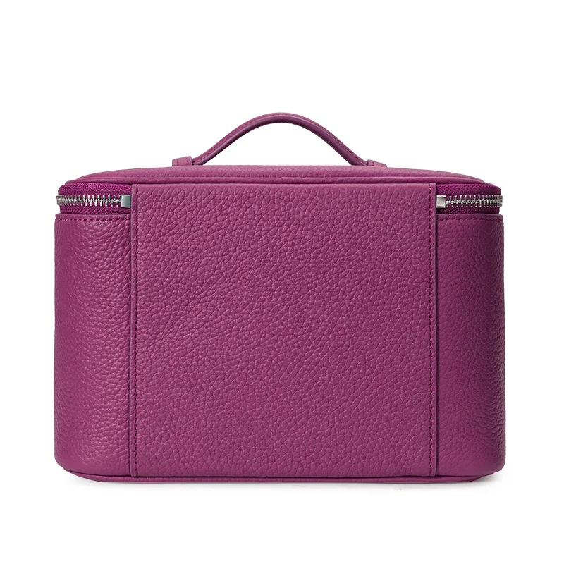 Aidrani Genuine Leather Small Square Bag for Women, Large Capacity Portable Makeup Bag, Women's Bag, Storage Travel Toiletry Bag