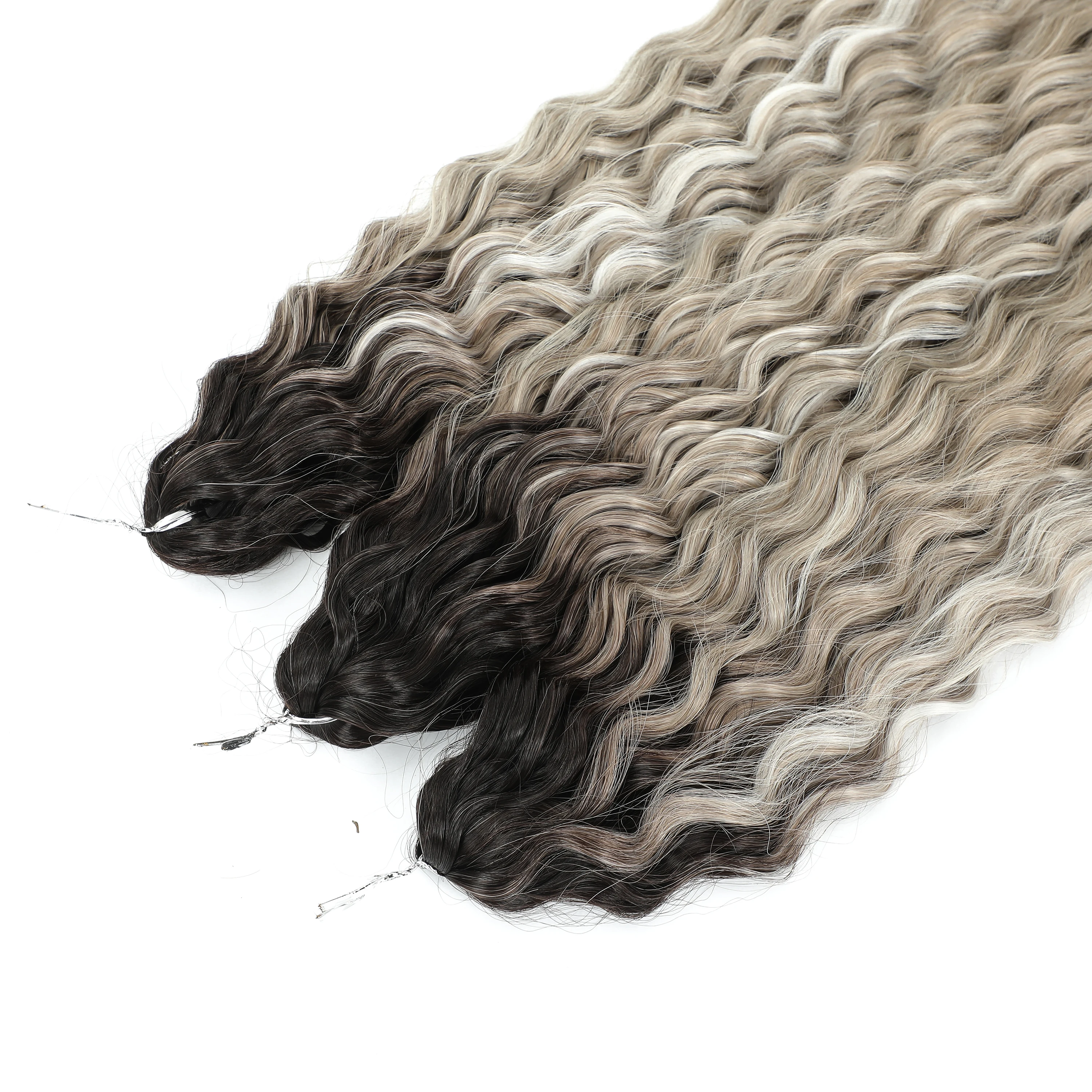 حليقة الشعر الاصطناعية موجة المياه تويست الكروشيه الشعر الأفرو تجعيد الشعر الكروشيه الضفائر أومبير تجديل الشعر التمديد للنساء #2