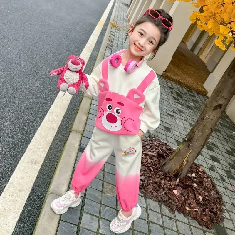 Ensemble de vêtements à capuche Kuromi Anime pour enfants, chemise et pantalon à manches longues, bébé de dessin animé mignon, cadeaux Kawaii, printemps et automne, FJ2 pièces