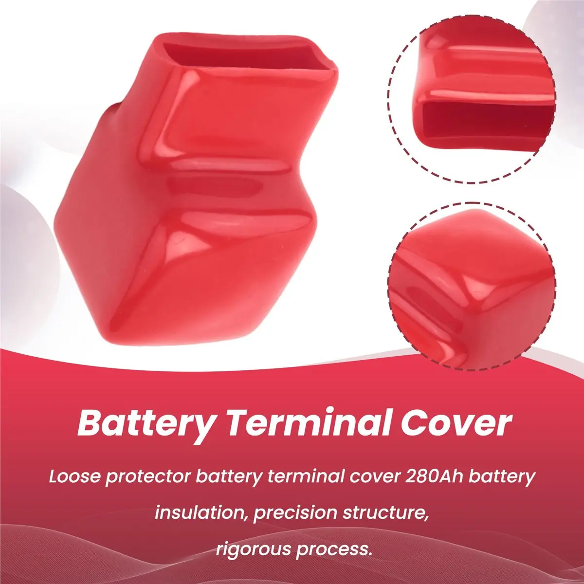 AS62 16 Pcs Loose Protector Battery Terminal Cover Battery Flexible Busbar Isolation Cover Terminal 280Ah Cells Insulation