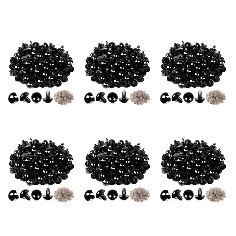 

WOTT-600PCS Пластиковые безопасные глаза для вязания крючком оптом с 600 шт. шайбами для поделок крючком (0,24 дюйма/6 мм)