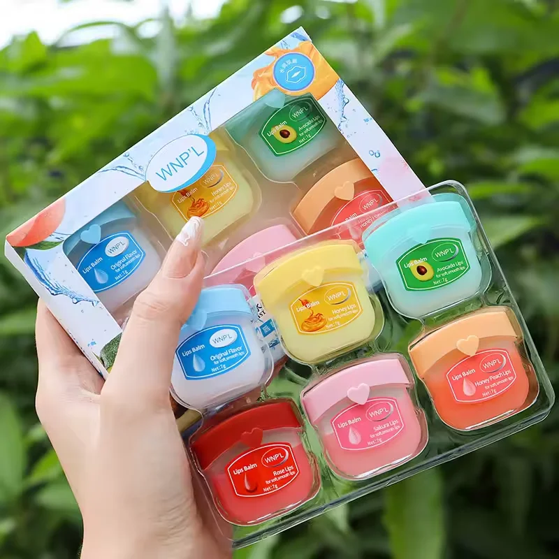 4/6/8pcs Fruit Series Lip Balm Set Set Moisturizing Refreshing Non-sticky Anti-Cracked Lip Mask Vaseline for Lips Makeup