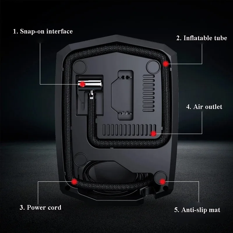 Hot New Smart Portable Air Compressor Electric Wireless LED Tyres Inflatable Air Pump Rechargeable Inflator for Car Bike Tyres